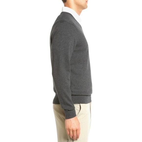 NWT Cutter & Buck Lakemont Tri-Blend Mens V-Neck Pullover Grey Sweater Size Smal - Picture 9 of 13